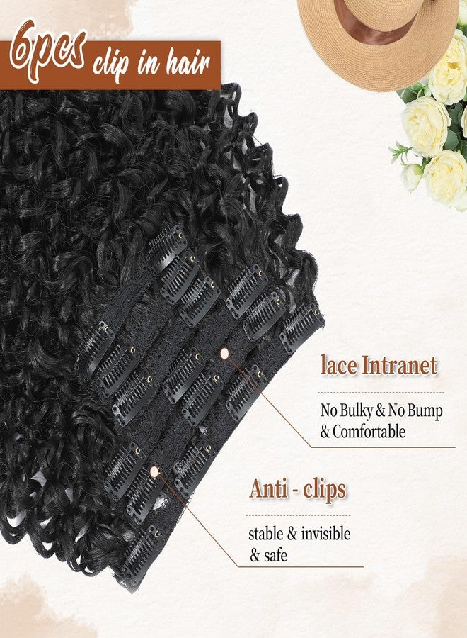 Molefi Curly Clip in Hair Extensions, Molefi 3b 3c Curly Clip Ins Full Head for Women 20 inch 100% Pure Protein Silk Hair Extensions for Bridal Party Daily 6PCS with 16 Clips/Set - Image 4